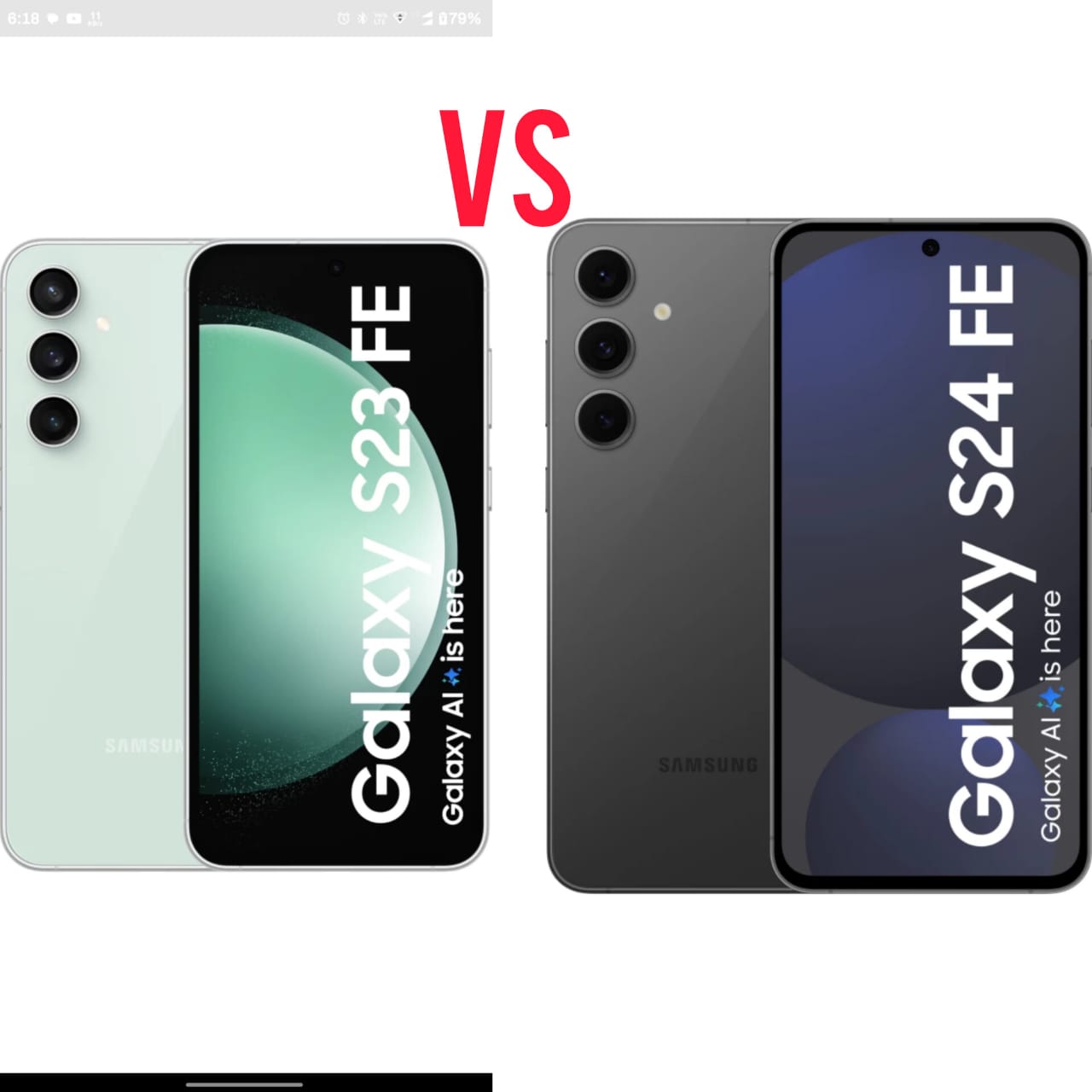 Samsung Galaxy S23 FE Vs Samsung Galaxy S24 FE